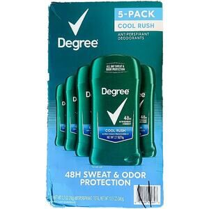 Degree Anti-Perspirant Deodorant 48 Hour Cool Rush 2.7 Ounce 5 Pack New & Sealed